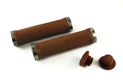 Превью  Грипсы CLARKS CL0201 с двумя фиксаторами 130 мм Коричневый/Серый